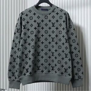 Louis Vuitton Gray and Black Monogram Crewneck Sweatshirt